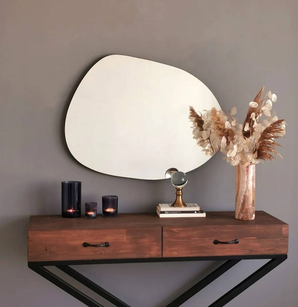 Dekoratívne nástenné zrkadlo Gusto 75x55 cm čierne