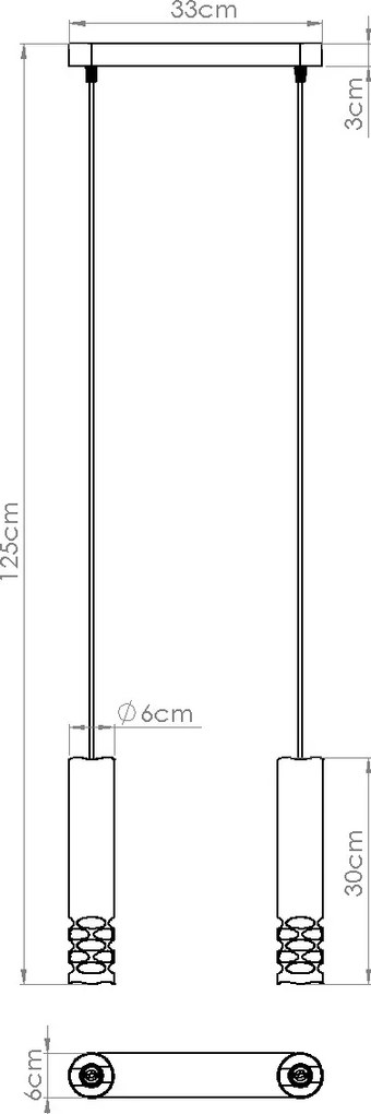 Závesné svietidlo Liro, 2x biele kovové tienidlo