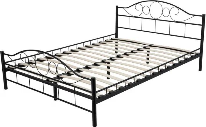 Hector Kovová posteľ Valeria 140x200 dvojposteľ - čierne