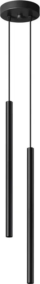 Čierne kovové závesné svietidlo ø 15 cm Fideus – Sollux