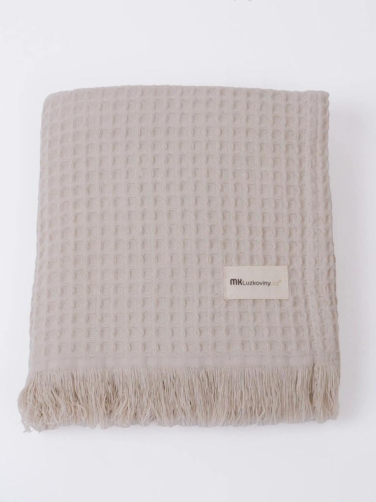 Vaflový pléd 140 x 180 cm - prírodná