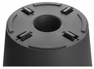 PLASTKON Dekoratívny kvetináč Metro Twist'n'Roll 39 x 35,5 cm antracit, 39 cm