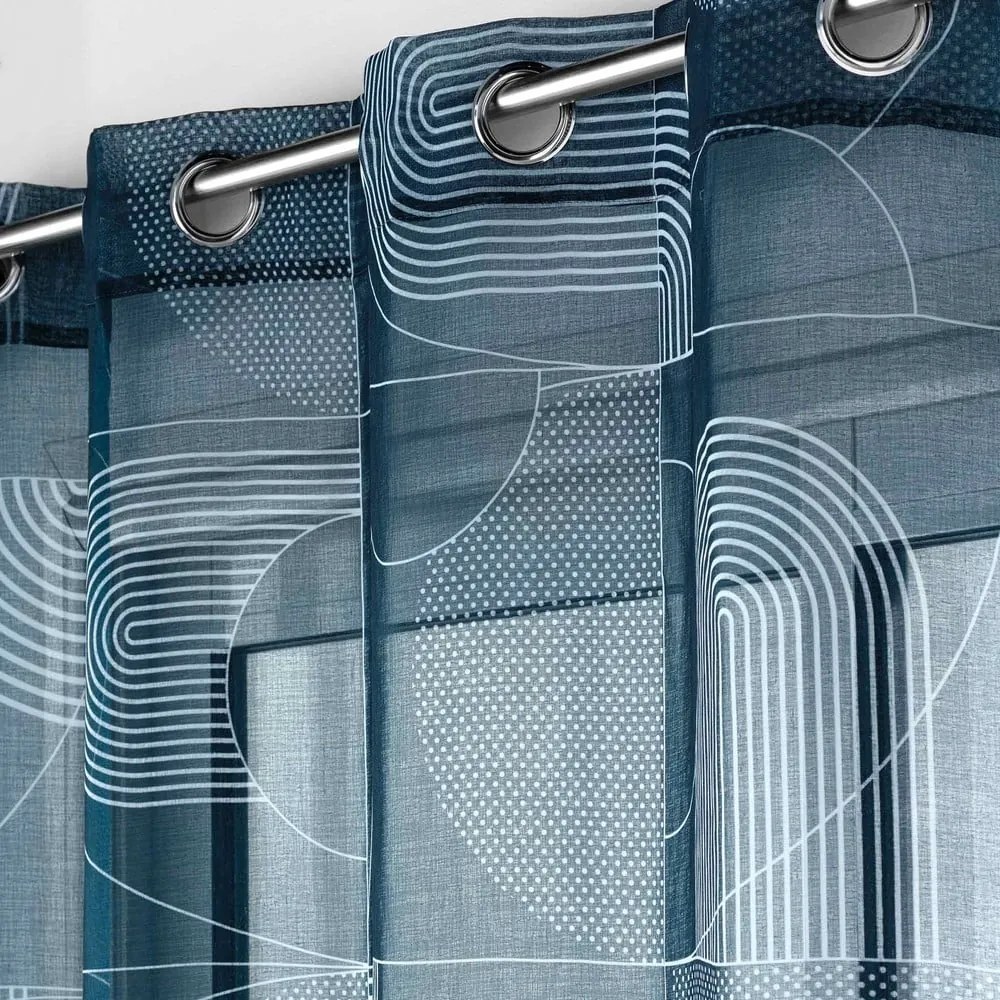 Tmavomodrá voálová záclona 140x280 cm Esquisse – douceur d'intérieur