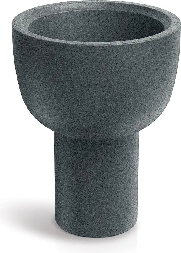 Plastový květináč MOLTAS VESSEL 40 cm granitově šedý