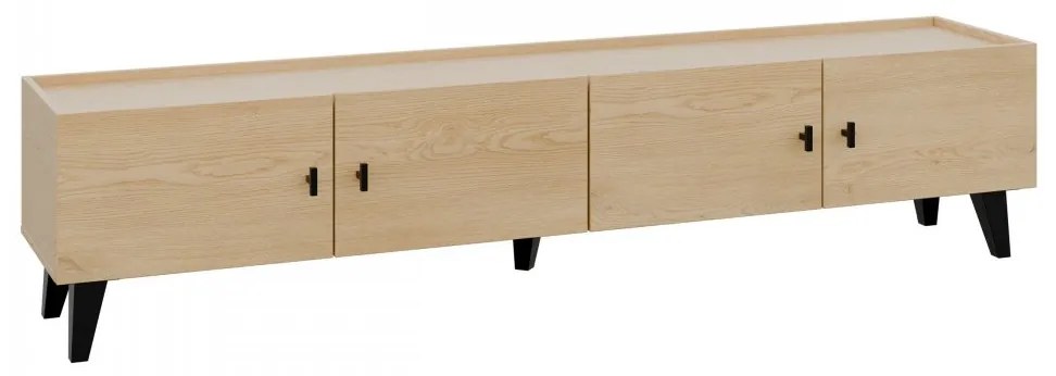 Moderný TV stolík Cleurion 200 4D, Farby: dub cremona