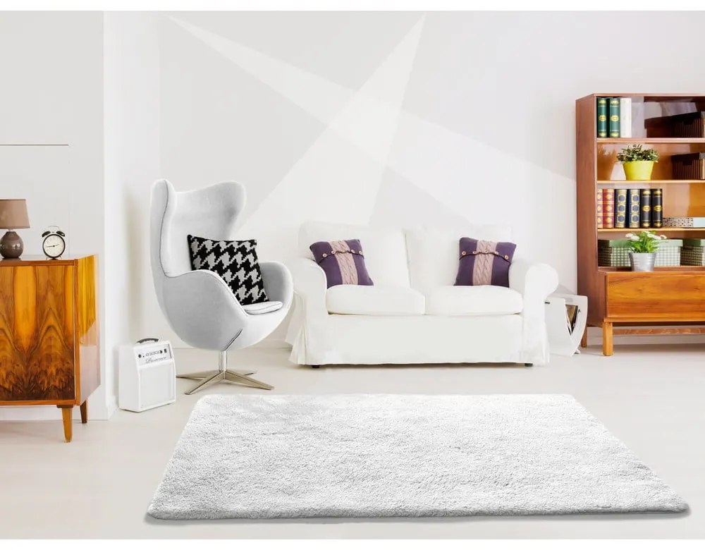 Biely koberec Universal Alpaca Liso, 80 x 150 cm