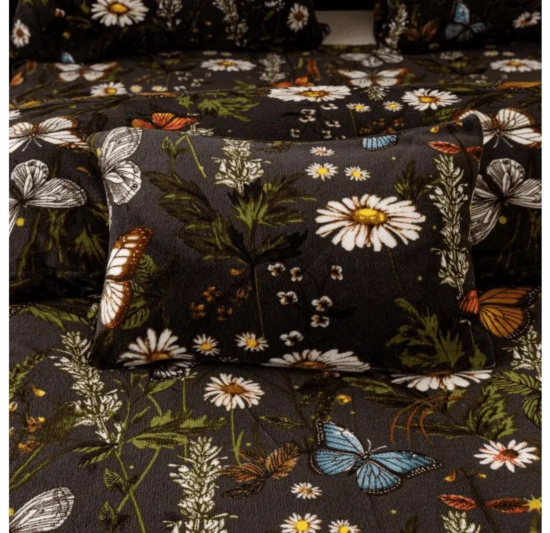 Obliečky mikroplyš MEADOW BUTTERFLY farebné Rozmer obliečky: 2 ks 70 x 90 cm | 200 x 220 cm