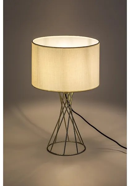 Rabalux 74081 - Stolová lampa NIVRA 1xE27/40W/230V zlatá/biela