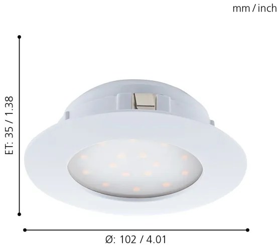 Eglo 95887- LED podhľadové svietidlo PINEDA 1xLED/11W/230V