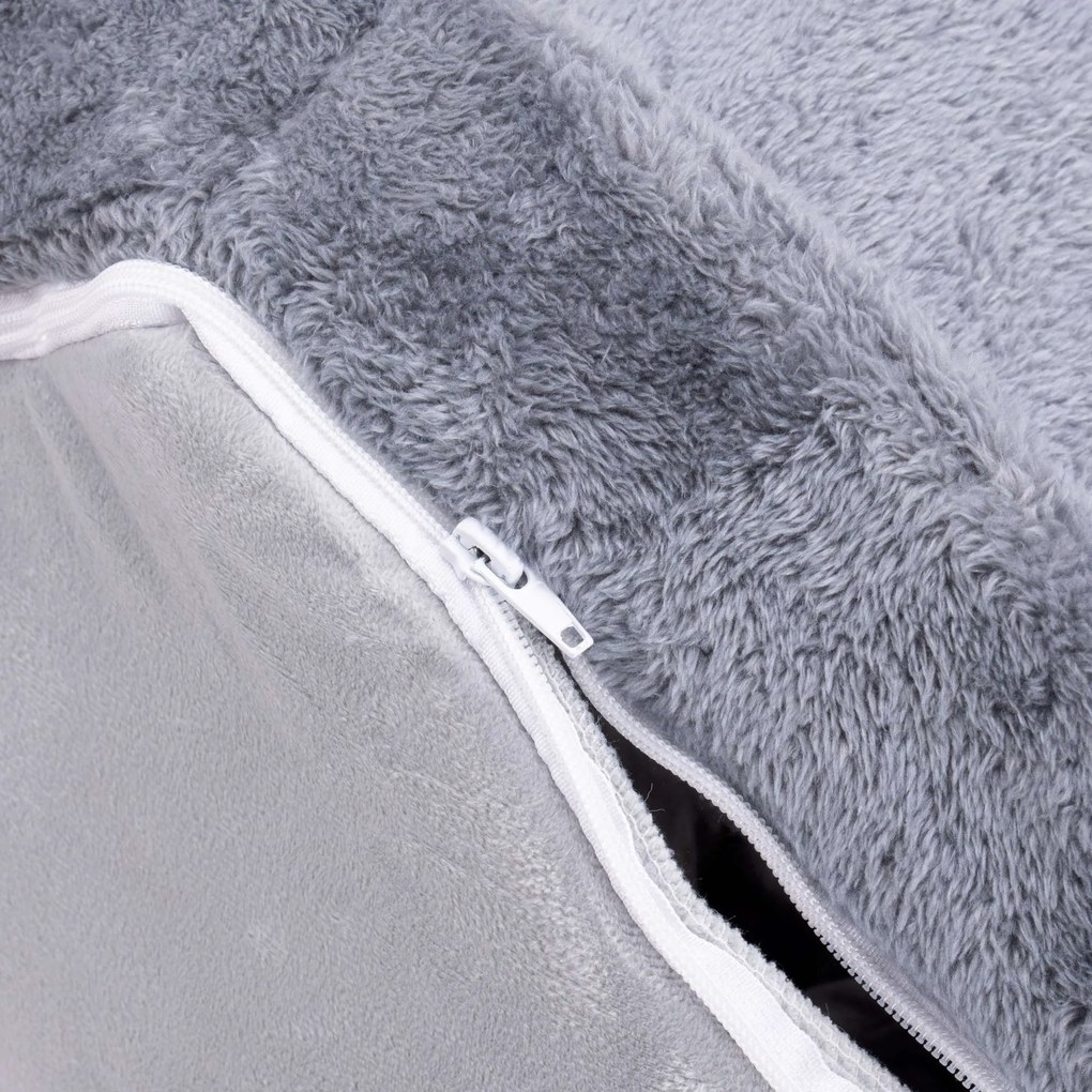 Plyšový pelech pre mačky JASPER - šedý