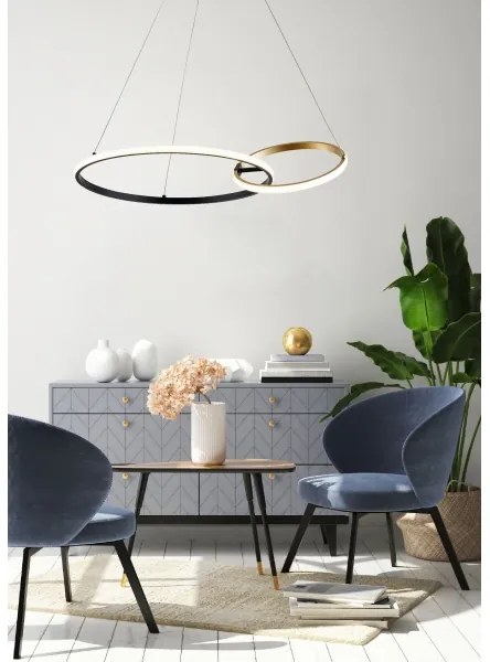 Zuma Line 20002P-GD - LED Luster na lanku RANDO LED/36W/230V 3000/4000/6000K