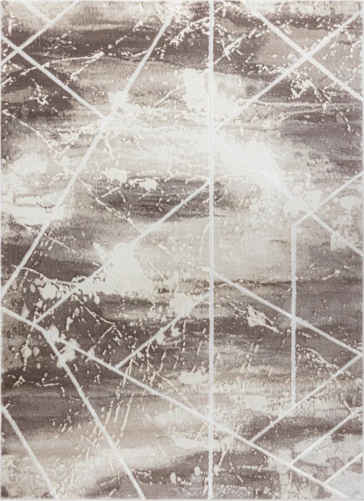 Dywany Łuszczów 120x170 cm Kusový koberec Core 1818 Geometric ivory/white, béžová, chodba / predsieň