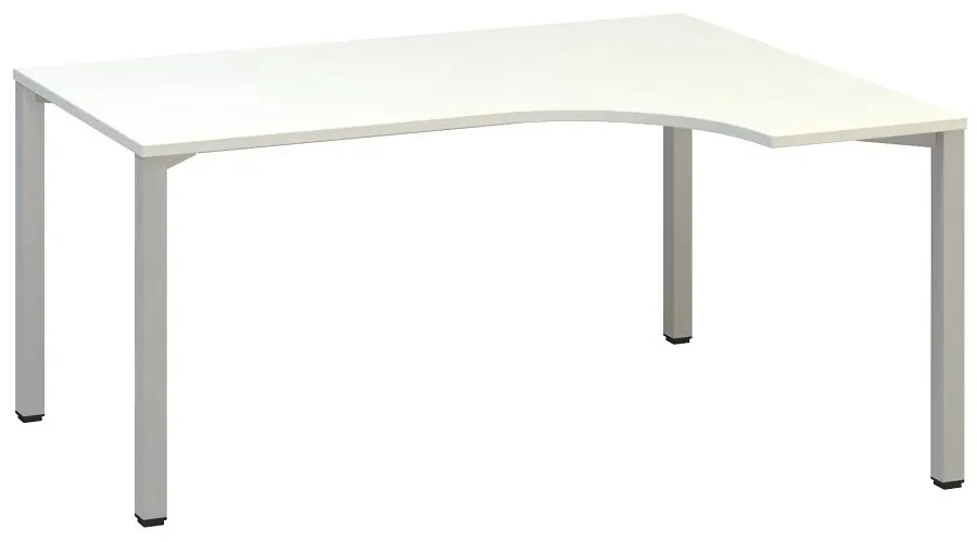 Ergonomický stôl ProOffice B 180 x 120/80 cm, pravý, biela