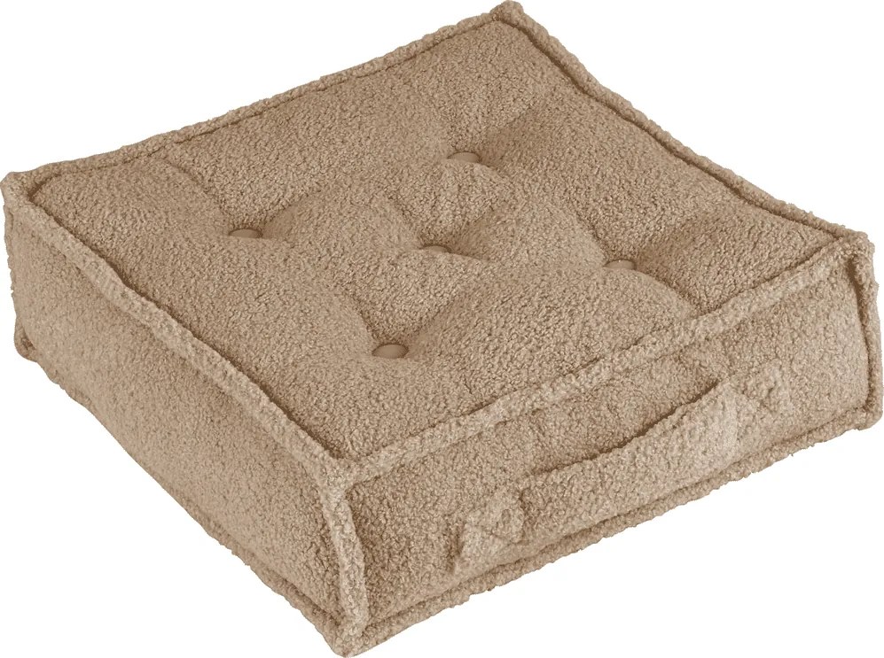 Prešívaný puf čokoládová 46x46x13cm