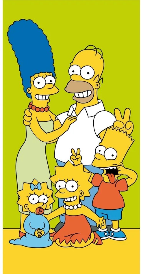 Jerry Fabrics Osuška Simpsons Family, 70 x 140 cm