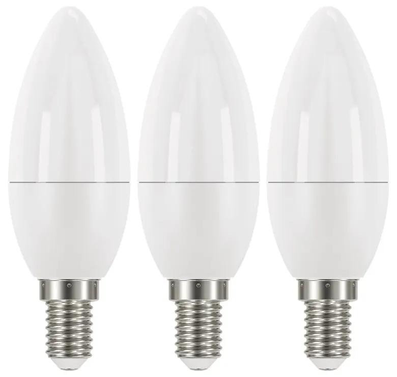 Súprava 3 LED žiaroviek EMOS Classic Candle Warm White, 6W E14