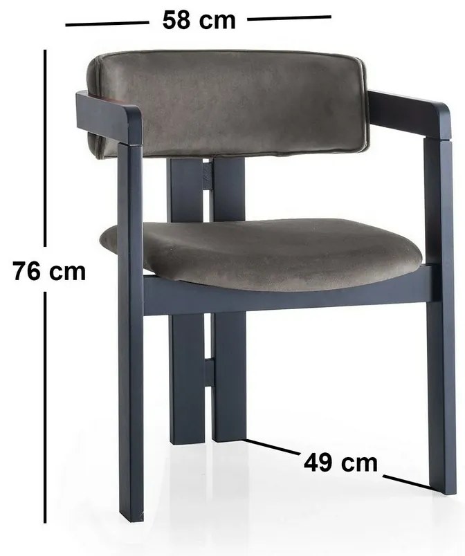 Jedálenská stolička CO Anthracite and Black