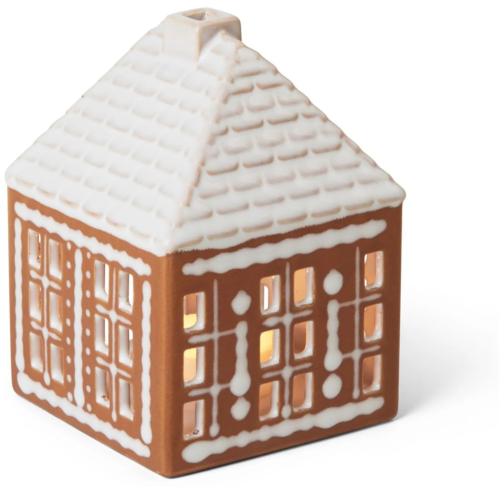 KÄHLER Porcelánový svietnik Gingerbread Lighthouse Small