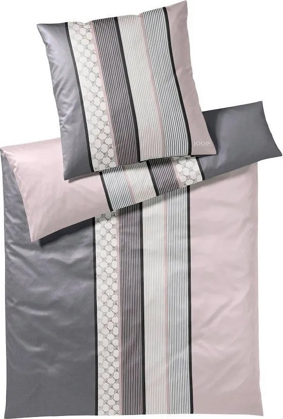 XXXLutz POSTEĽNÁ BIELIZEŇ, makosatén, antracitová, ružová, 155/220 cm Joop! - Online Only bytové doplnky - 004977057304