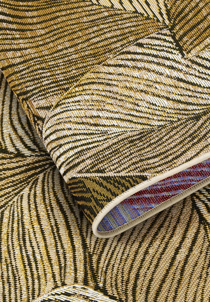 Kusový koberec Villeroy & Boch 106059 Gold, Black – na von aj na doma, 160x235, žltá, chodba / predsieň, Villeroy & Boch