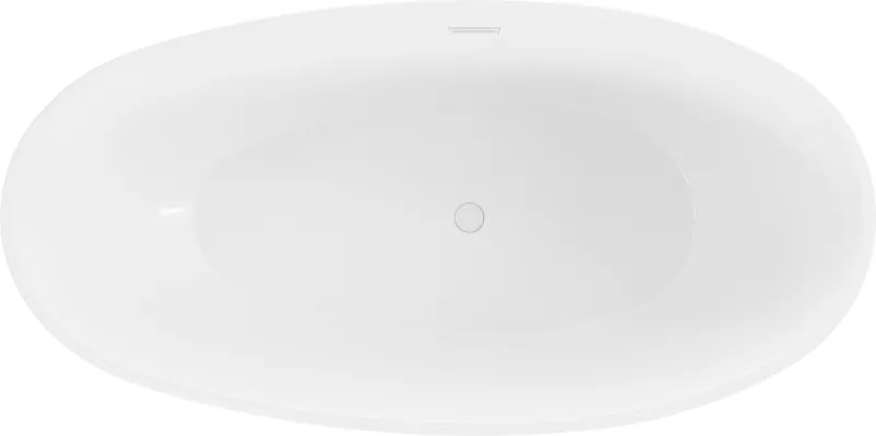 Mexen Bilbao, voľne stojaca vaňa 180 x 90 cm, biela-čierna, biely prepad, 51311809075-20