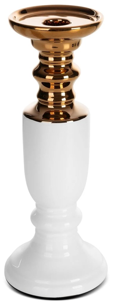 KERAMICKÝ SVIETNIK LARI 10X10X26 CM BIELA