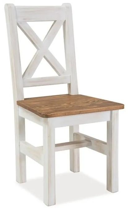 Jedálenská stolička POP, 45x96x46, medová hnedá/bielená borovica
