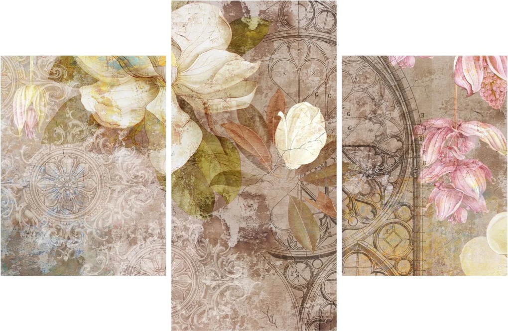 Obraz - Kvetinový ornament (90x60 cm)