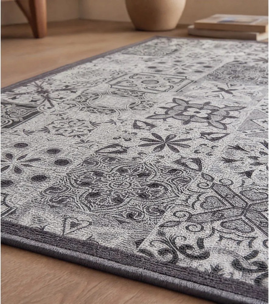 Sivý prateľný behúň 50x120 cm Persane – douceur d'intérieur