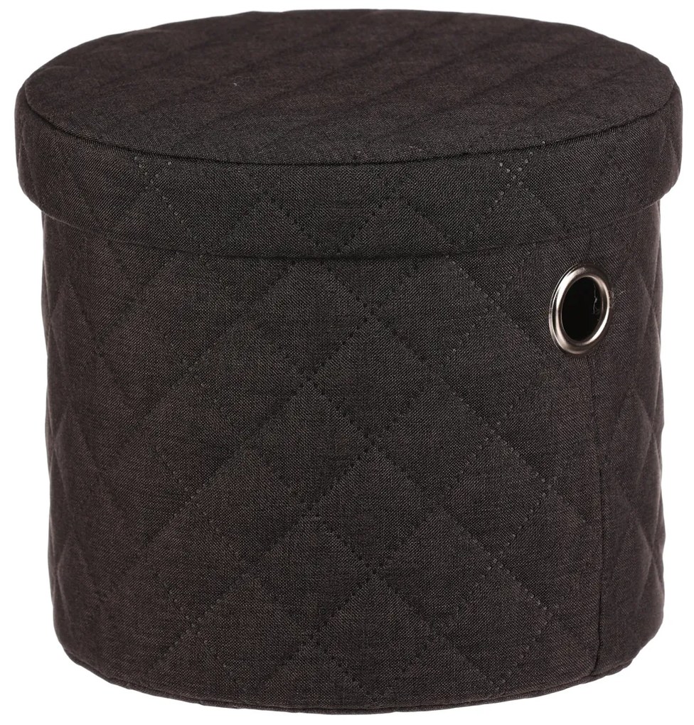 Autronic - Koš prádelní - látka, kulatý, černý, cena za sadu 5 ks - DT3007 BK