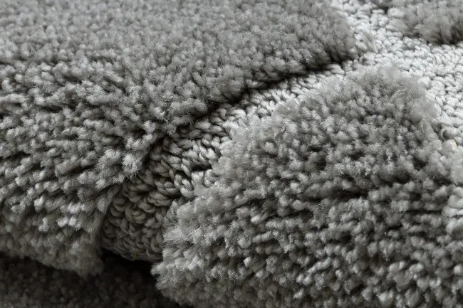 Kúpeľňový koberček SUPREME LINES línie, sivý kruh