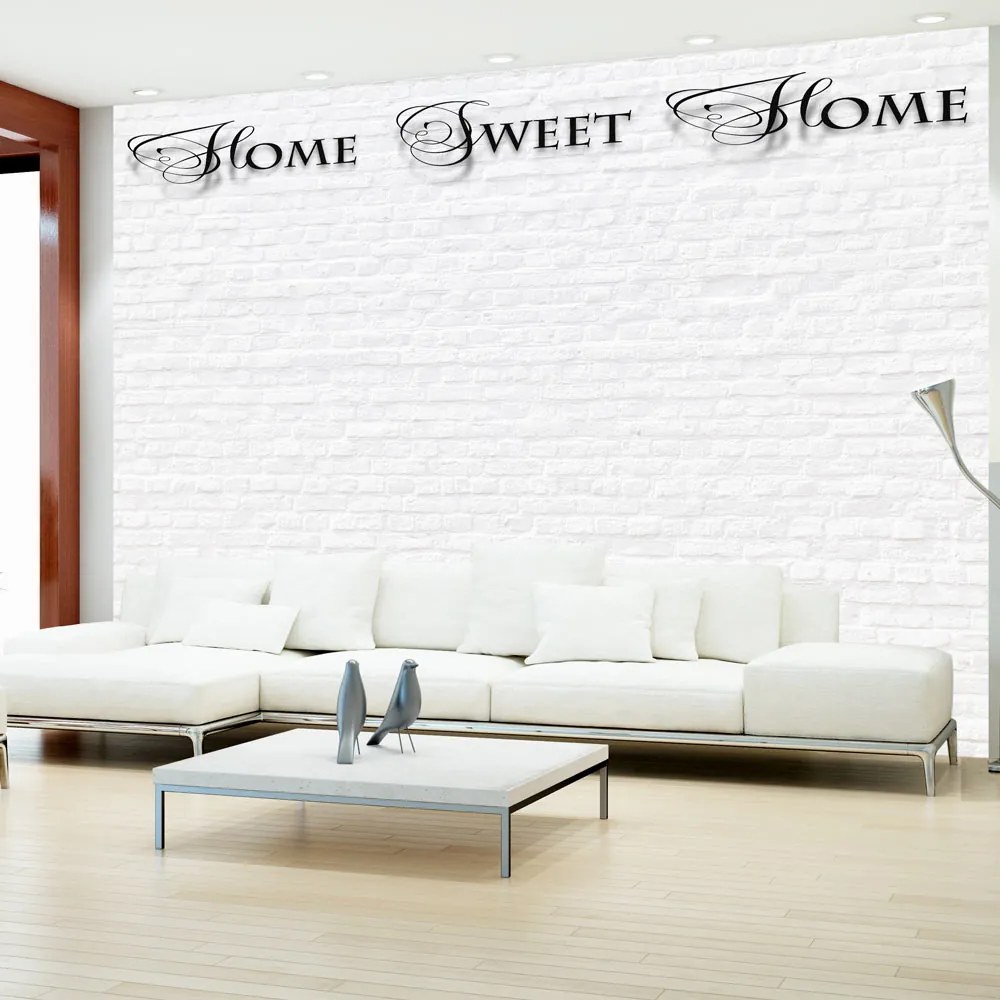 Bimago Fototapeta - Home, sweet home - white wall 400x280 cm