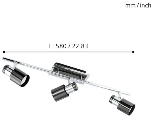 Eglo 30834 - LED bodové svietidlo DAVIDA 1 3xGU10/5W/230V