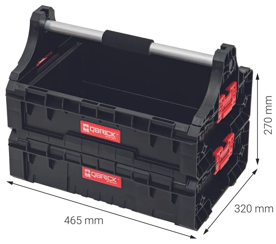 Prenosný box na náradie Qbrick System PRO s hliníkovou rukoväťou