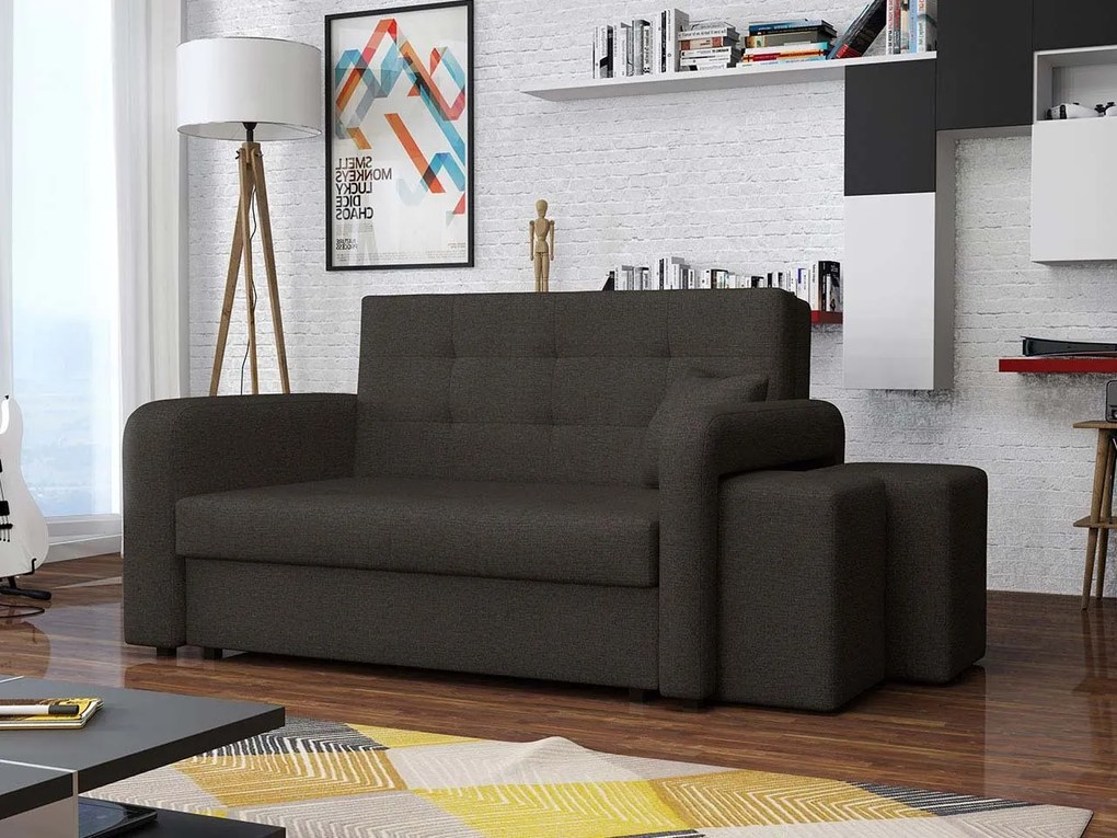 Pohovka s taburetkami Clivia Home II, Taburetka: ľavá strana, Dostupné poťahy: Enjoy 15