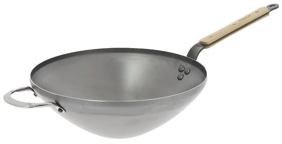 Oceľová WOK panvica de Buyer B Bois, ø 32 cm