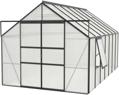 Skleník Vitavia Meridian 2 11500 polykarbonát 4 mm 257x445 cm čierny