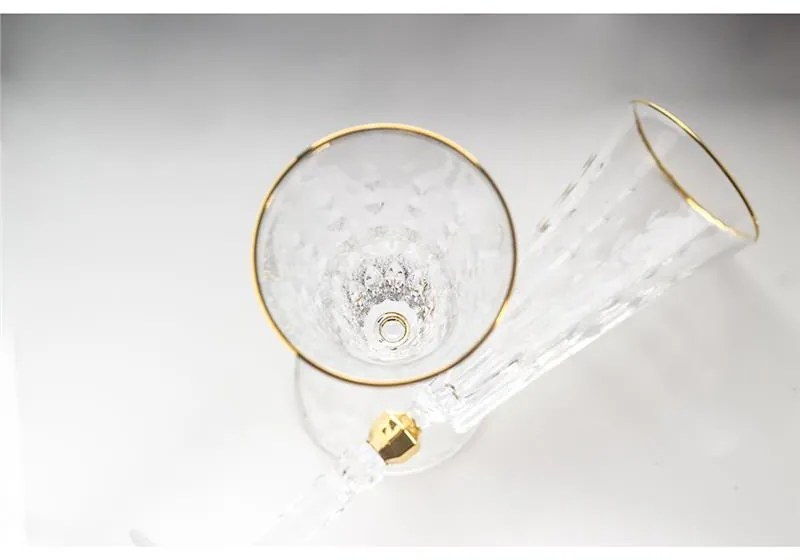 BOHEMIA PRESTIGE CONTE GOLD POHÁR NA ŠAMPANSKÉ 170ML SADA 6 KS