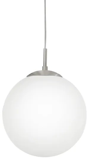 EGLO 85263 - Luster na lanku RONDO 1xE27/60W/230V pr. 30 cm biela