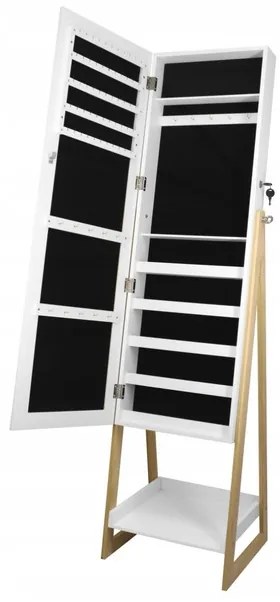 Bestent Zrkadlo so šperkovnicou 151cm White Pure