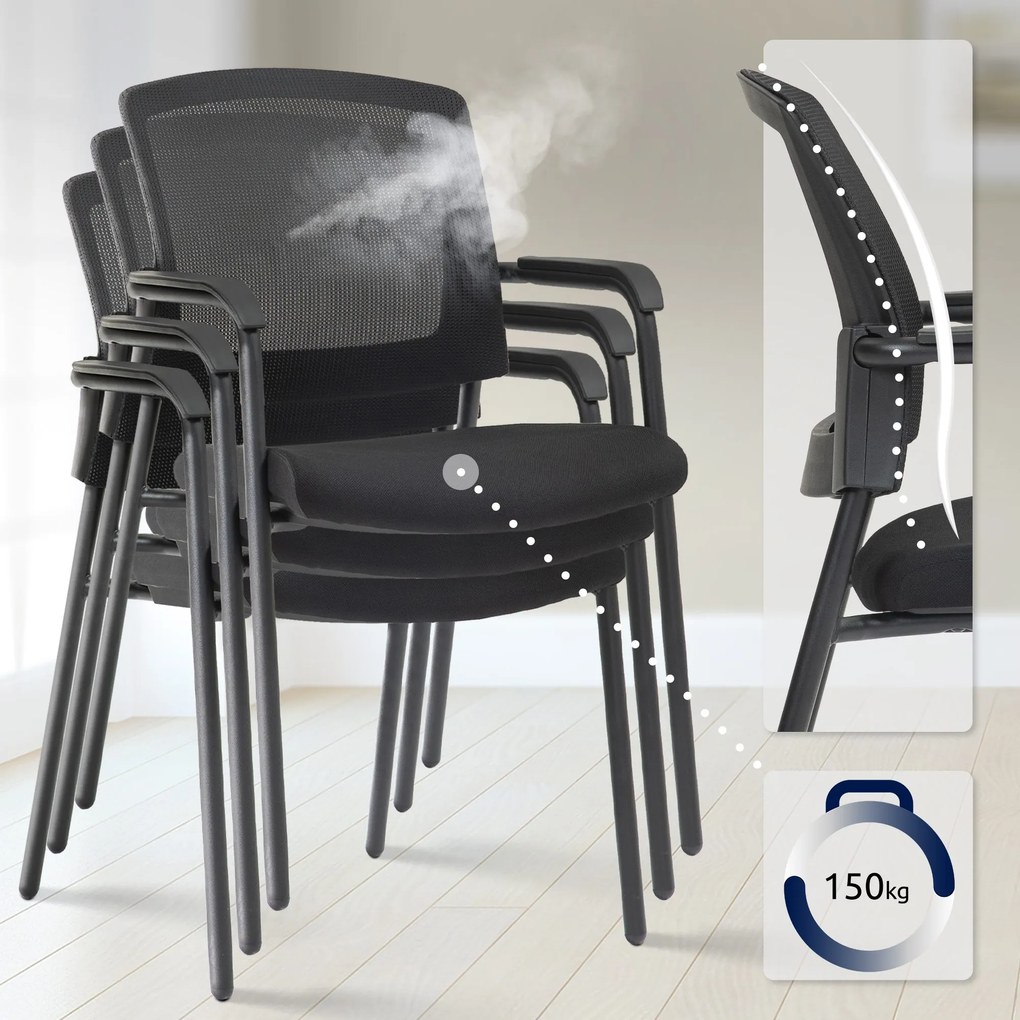 Stolička pre návštevy Volga - čierne