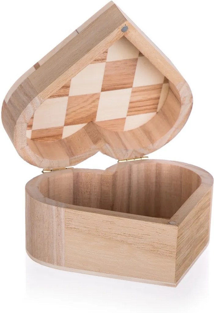 Drevená krabička Chess, 10,7 x 10 x 6 cm