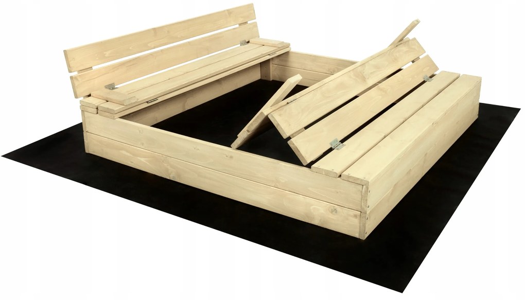 SandTropic Pieskovisko drevene 120x120 cm uzatvárateľné