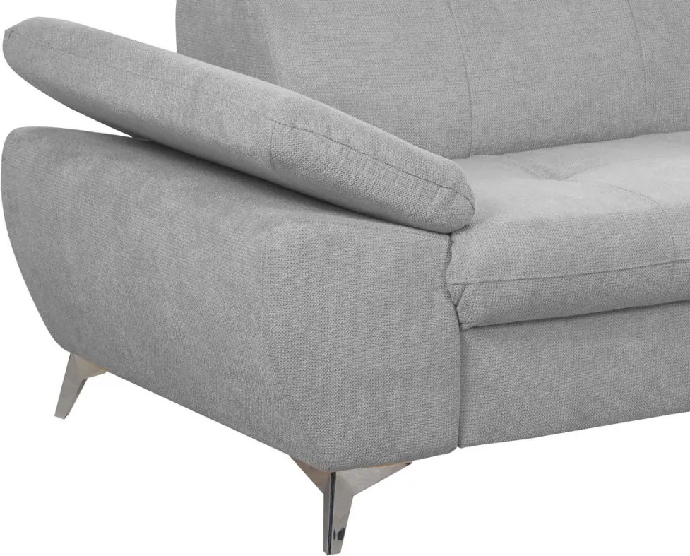 Dvojsedák Gisele, svetlo šedá látka