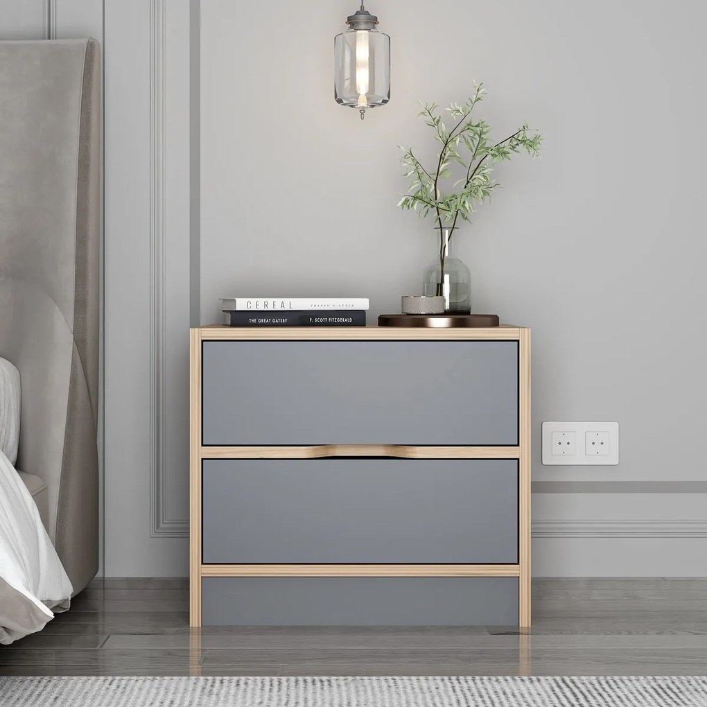 Nočný stolík Elina Walnut Anthracite