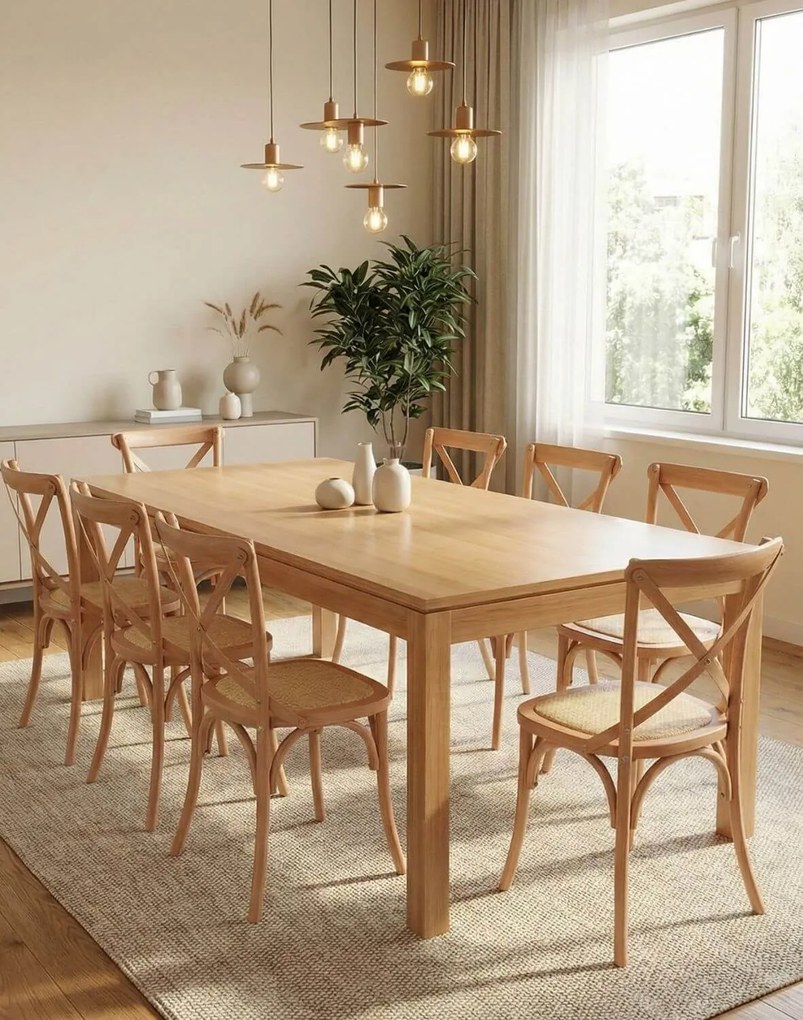 Drevená stolička Solido light, ratan