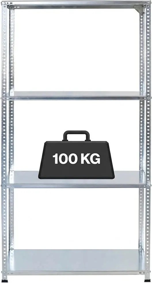 Skrutkový kovový regál, zinok