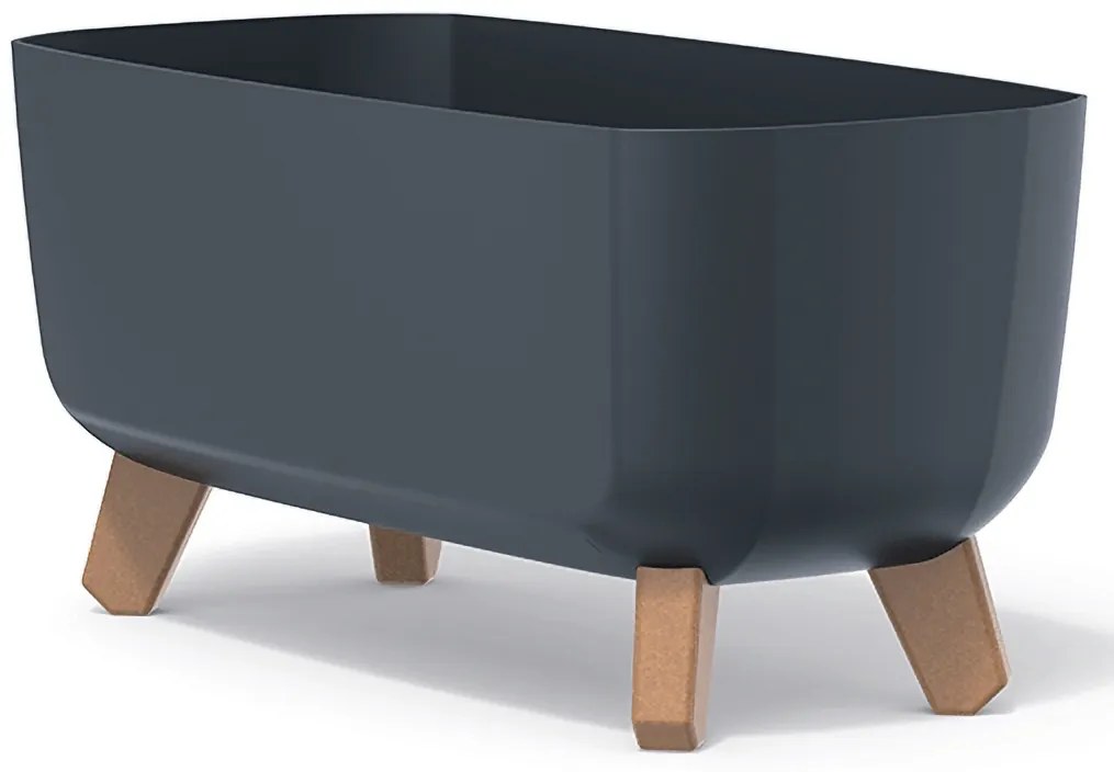 Plastový kvetináč na nožičkách DGCL400 39 cm - antracit
