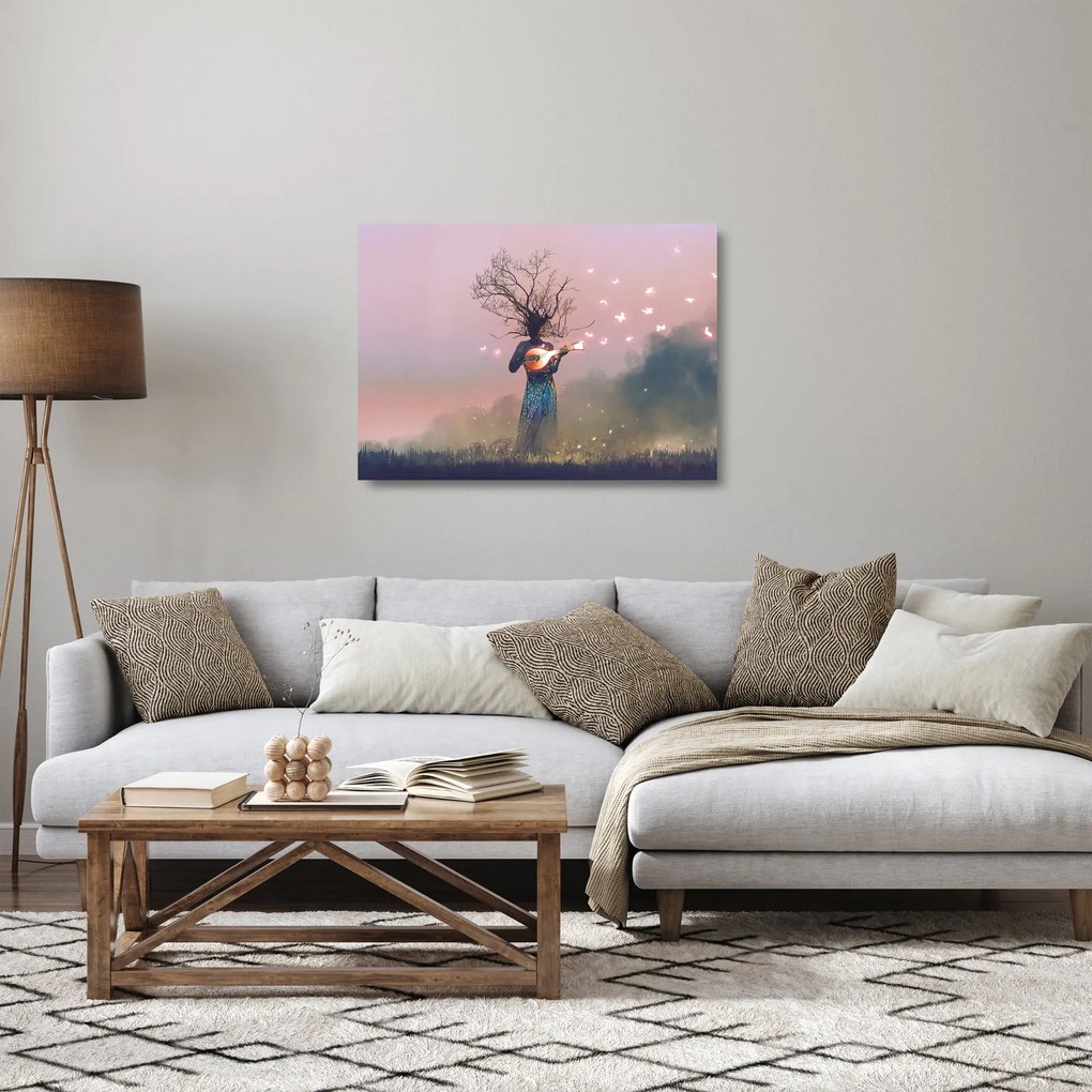 Sklenený obraz - Oživená príroda (70x50 cm)