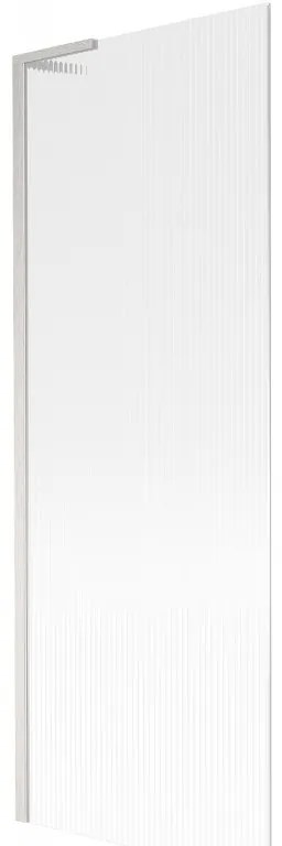 Mexen Next L, 1-krídlová vaňová zástena 70 x 150 cm, 6mm sklo s rebrovým vzorom, 6mm číre sklo, profil brúsená oceľ, 895-070-000-03-09-97